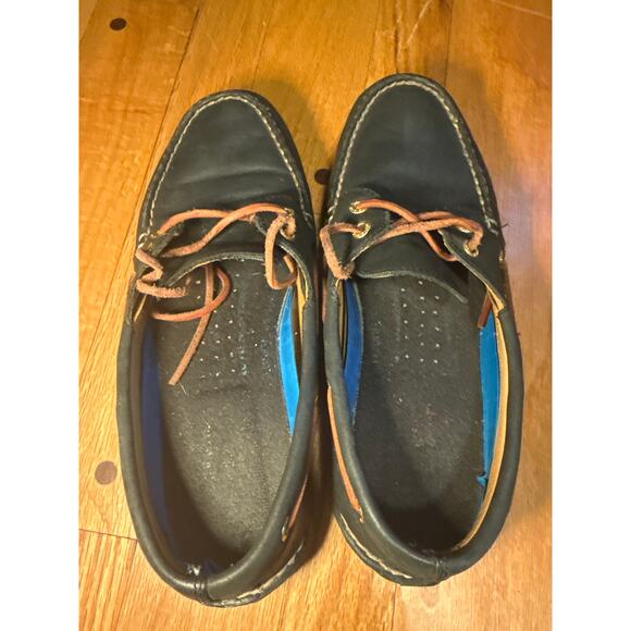 Sperry Gold Cup Boat Shoes Navy Leather Mens Sz 9.5 Authentic